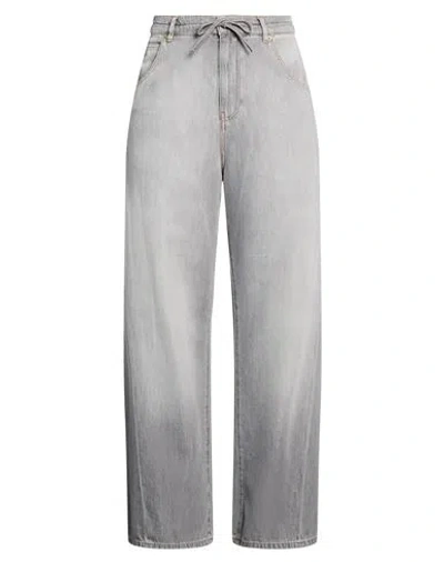 Darkpark Woman Jeans Light Grey Size 26 Cotton, Lyocell In Gray