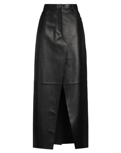 Darkpark Woman Maxi Skirt Black Size 27 Leather