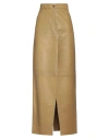 Darkpark Woman Maxi Skirt Military Green Size 28 Leather