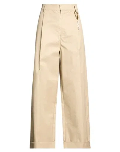 Darkpark Woman Pants Beige Size 14 Cotton In Brown