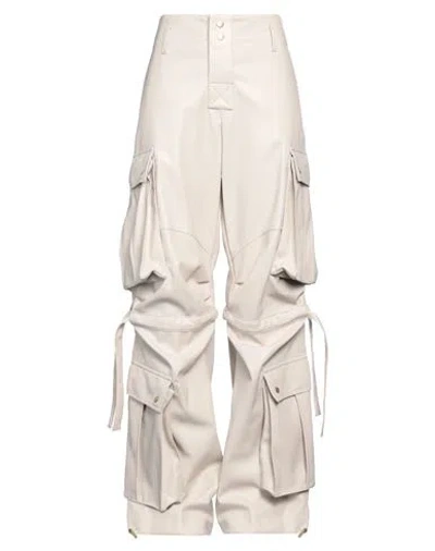 Darkpark Woman Pants Cream Size 4 Polyurethane, Polyester