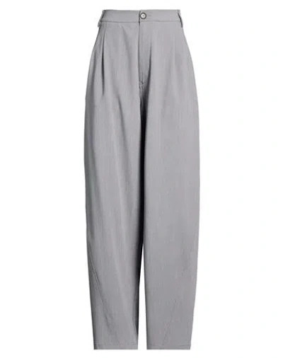 Darkpark Woman Pants Grey Size 4 Polyester, Viscose, Wool, Elastane In Gray