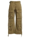 Darkpark Woman Pants Military Green Size 6 Cotton In Brown