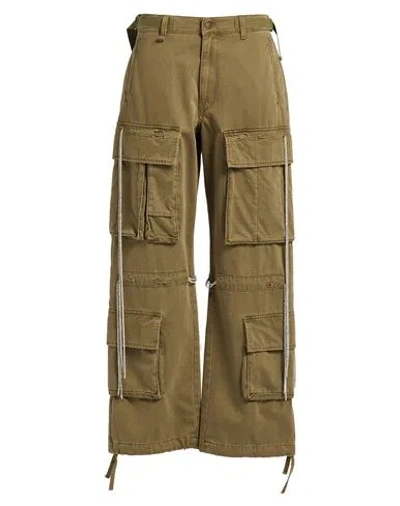 Darkpark Woman Pants Military Green Size 6 Cotton In Brown
