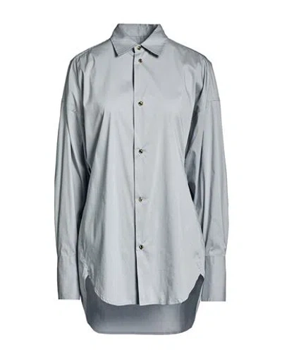 Darkpark Woman Shirt Grey Size S Cotton, Polyamide, Elastane In Blue