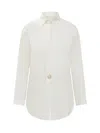 Darkpark White Relaxed Solid Shirt In Brown