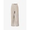 Darkpark Womens Daisy Wide-leg Wool Trousers Beige In Neutral