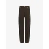 Darkpark Womens Dark Brown Gale Relaxed-fit Denim-blend Denim In Brown