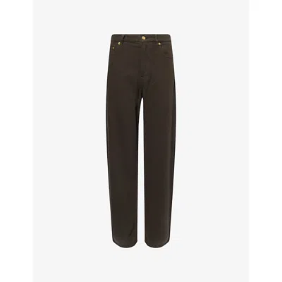 DARKPARK WOMENS DARK BROWN GALE RELAXED-FIT DENIM-BLEND DENIM