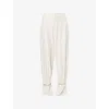 Darkpark Womens Phebe Cuffed Stretch-woven Trousers Off-white In Neutral