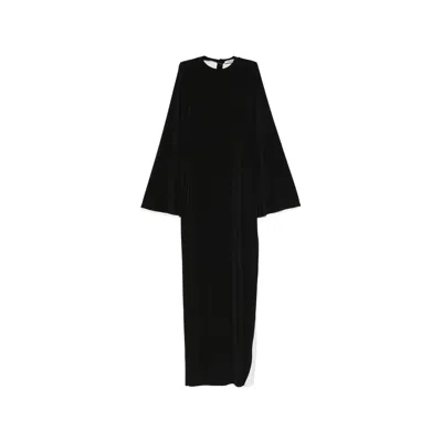 Darkpark Wool Alpaca Blend Evening Dress In Black
