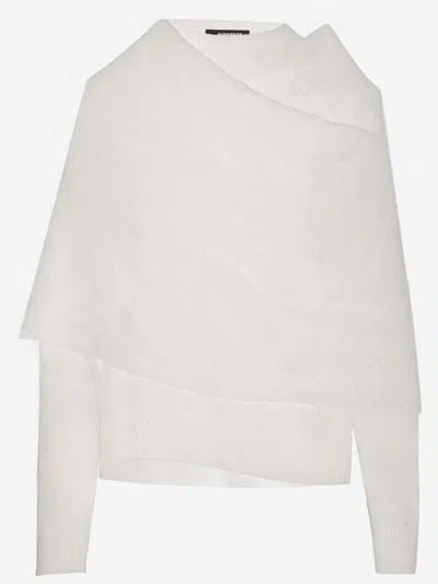 Darkpark Wool And Cashmere Sweater With Draping In Red