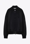 Darkpark Wool Bomber Jacket In Black