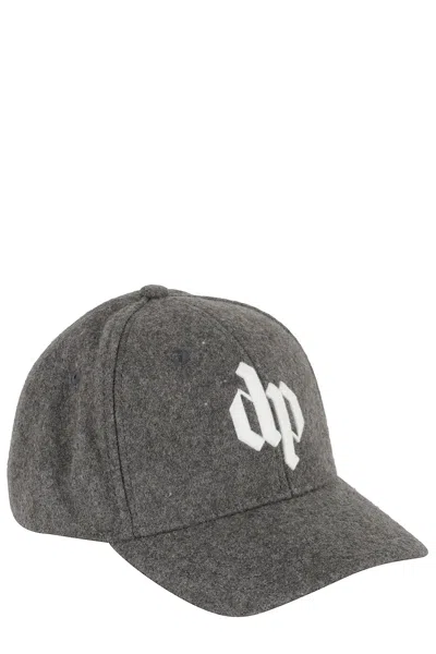 Darkpark Wool Logo Embroidered Baseball Cap In Gray
