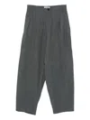 Darkpark Wool Palazzo Trousers In Gray