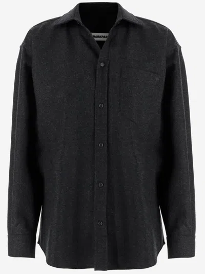 Darkpark Button-down Long-sleeved Shirt In Black