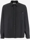Darkpark Button-down Patch-pocket Shirt In Gray