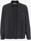 Darkpark Button-down Patch-pocket Shirt In Gray