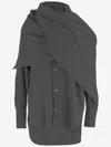 Darkpark Wool Shirt With Matching Shawl In Blue