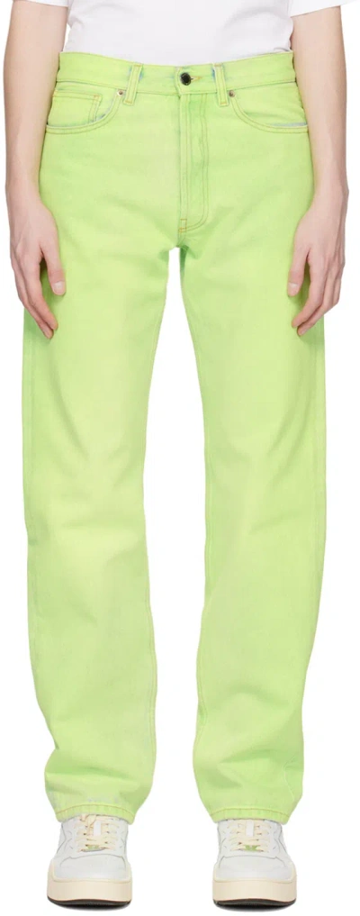 Darkpark Yellow Larry Jeans In Acid Yellow Ay