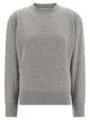 Darkpark Comfortable Crew Neck Long Sleeve Sweatshirt In Gray