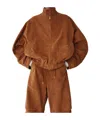 Darkpark Zippered Leather Jacket In Brown