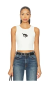 Darlin Buckin Bronc Tank 탑 In White