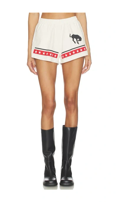 Darlin Spangled Sweatshort In Creme