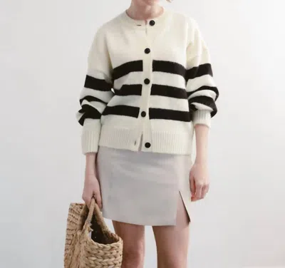 Darling Clement Cardigan In Black/white
