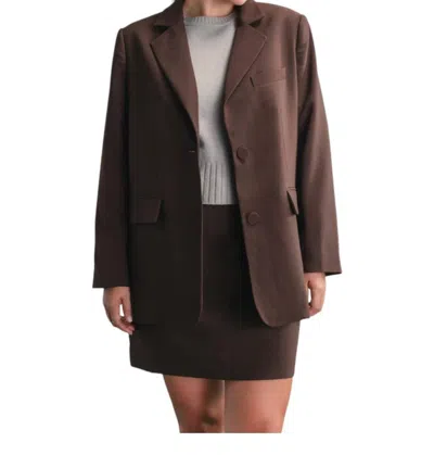 Darling East Coast Blazer In Chocolate In Brown