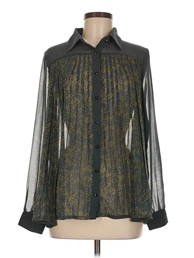Pre-owned Darling Long Sleeve Blouse In Gray