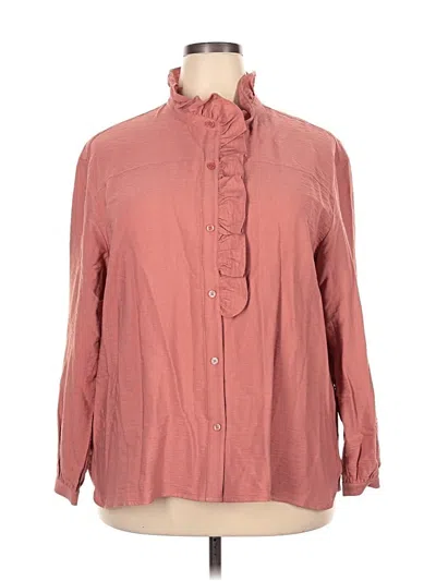 Pre-owned Darling Long Sleeve Blouse In Pink