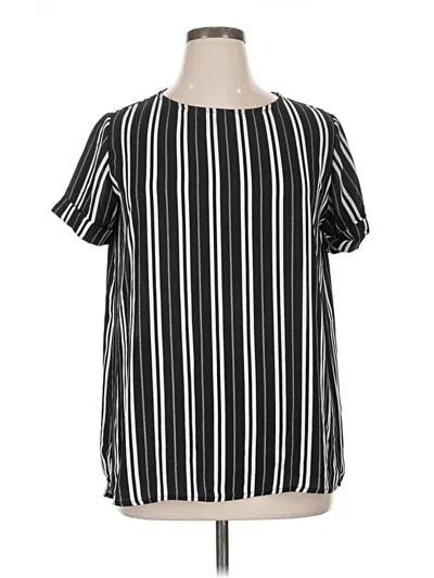 Pre-owned Darling Short Sleeve Blouse In Black