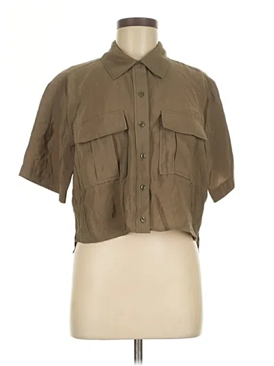 Pre-owned Darling Short Sleeve Blouse In Brown