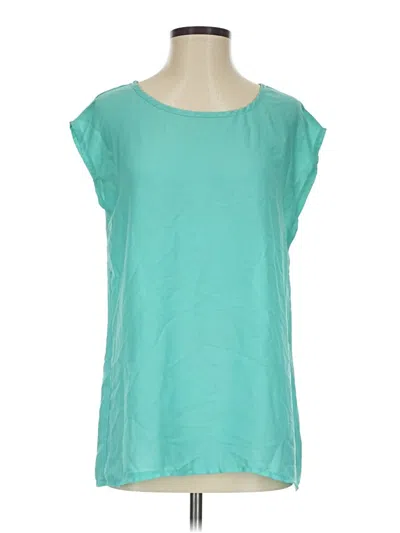 Pre-owned Darling Short Sleeve Top Teal Boatneck Tops