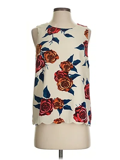 Pre-owned Darling Sleeveless Blouse In White