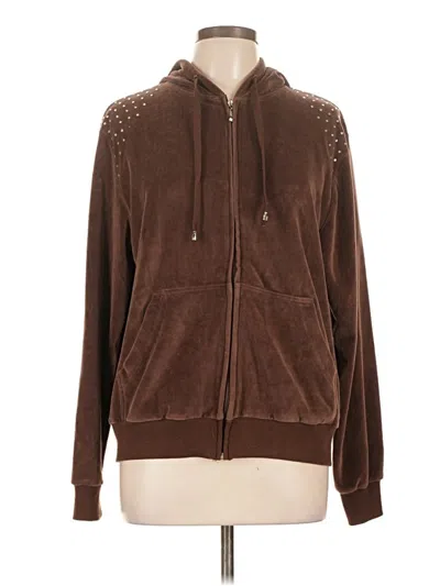 Pre-owned Darling Zip Up Hoodie In Brown