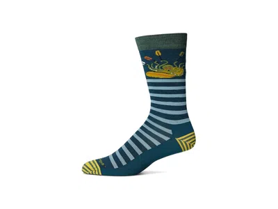 Darn Tough Vermont Animal Haus Crew Lightweight Men's Crew Cut Socks Shoes Dark Teal: Lg (us 10-12) In Blue