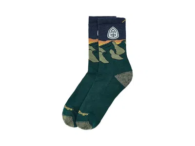 Darn Tough Vermont Atc Micro Crew Midweight With Cushion Men's Crew Cut Socks Shoes Pine: Lg (us 10-12) In Green