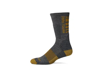 Darn Tough Vermont Backbone Boot Midweight With Cushion W/ Padded Shin Men's Crew Cut Socks Shoes Grey: Xl (us 12.5-14. In Gray