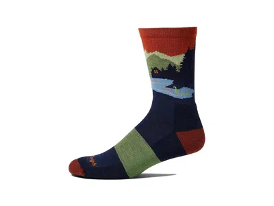 Darn Tough Vermont Close Encounters Micro Crew Midweight With Cushion Men's Crew Cut Socks Shoes Eclipse: Xl (us 12.5-1 In Green