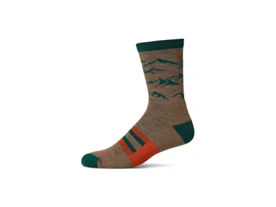 Darn Tough Vermont Hike Hike Hut Micro Crew Midweight With Cushion Men's Crew Cut Socks Shoes Bark: Xl (us 12.5-14.5) In Brown