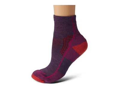 Darn Tough Vermont Hiker 1/4 Socks Cushion Women's Quarter Length Socks Shoes Berry: Lg (us 10-11.5) In Red