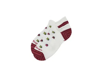 Darn Tough Vermont Lucky Lady No Show Lightweight Women's Crew Cut Socks Shoes White: Lg (us 10-11.5)