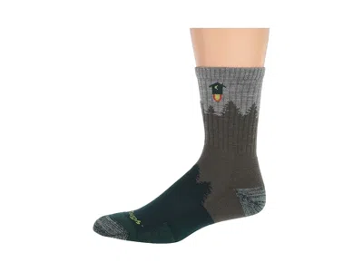 Darn Tough Vermont Number 2 Micro Crew Cushion Men's Crew Cut Socks Shoes Green: Md (us 8-9.5) In Black