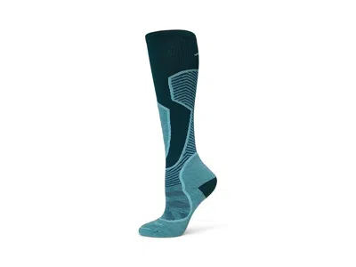 Darn Tough Vermont Outer Limits Otc Lightweight With Cushion W/ Padded Shin Women's Crew Cut Socks Shoes Juniper: Lg (u In Green