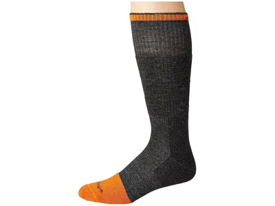 Darn Tough Vermont Steely Boot Cush W/ Full Cush Toe Box Men's Knee High Socks Shoes Graphite: Lg (us 10-12) In Gray