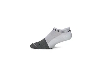 Darn Tough Vermont Steely No Show Tab Lightweight With Cushion W/ Full Cushion Toe Box Men's Crew Cut Socks Shoes Cemen In White
