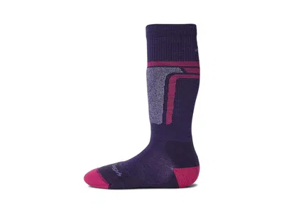 Darn Tough Vermont T-bar Otc Midweight With Cushion W/ Padded Shin (toddler/little Kid/big Kid) Quarter Length Socks Sh In Blue