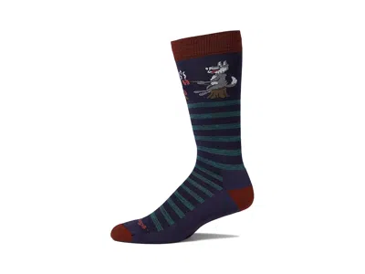 Darn Tough Vermont Wild Life Crew Lightweight With Cushion Men's Crew Cut Socks Shoes Blackberry: Md (us 8-9.5) In Burgundy